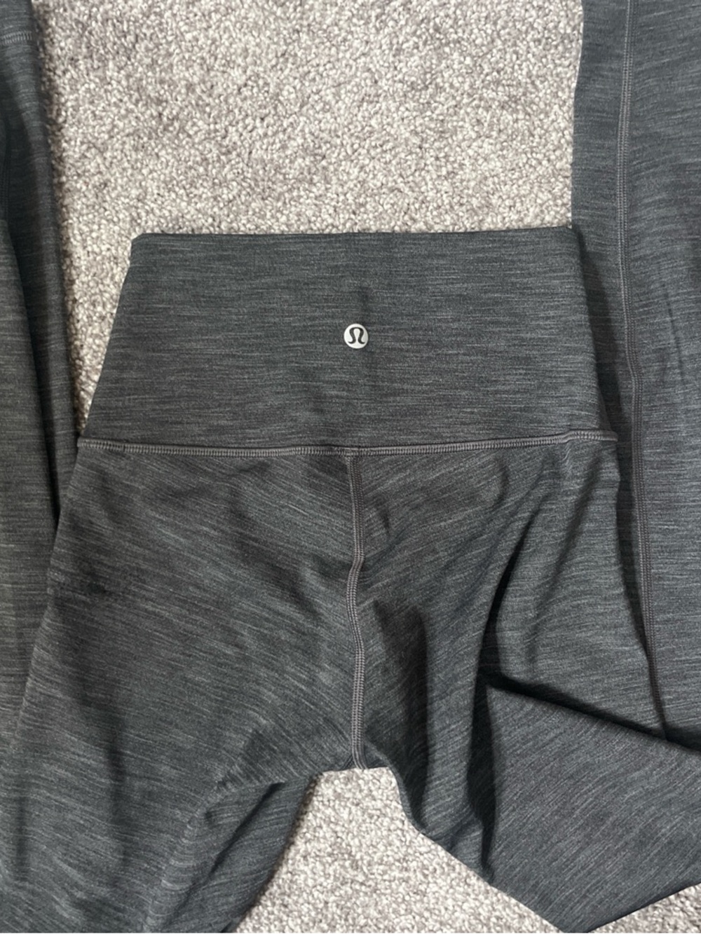 lululemon athletica Gray Heather High-Waist Leggings